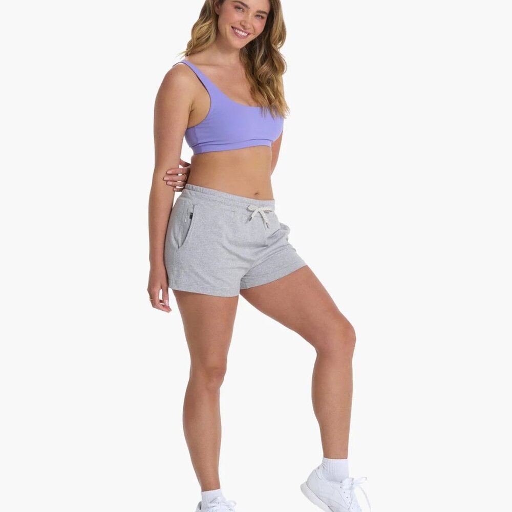 Vuori Halo Performance Shorts Pale Grey Heather DreamKnit Size L